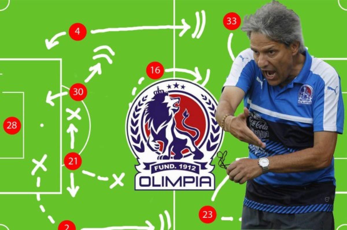 El temible once del Olimpia de Carlos Restrepo ante Real España