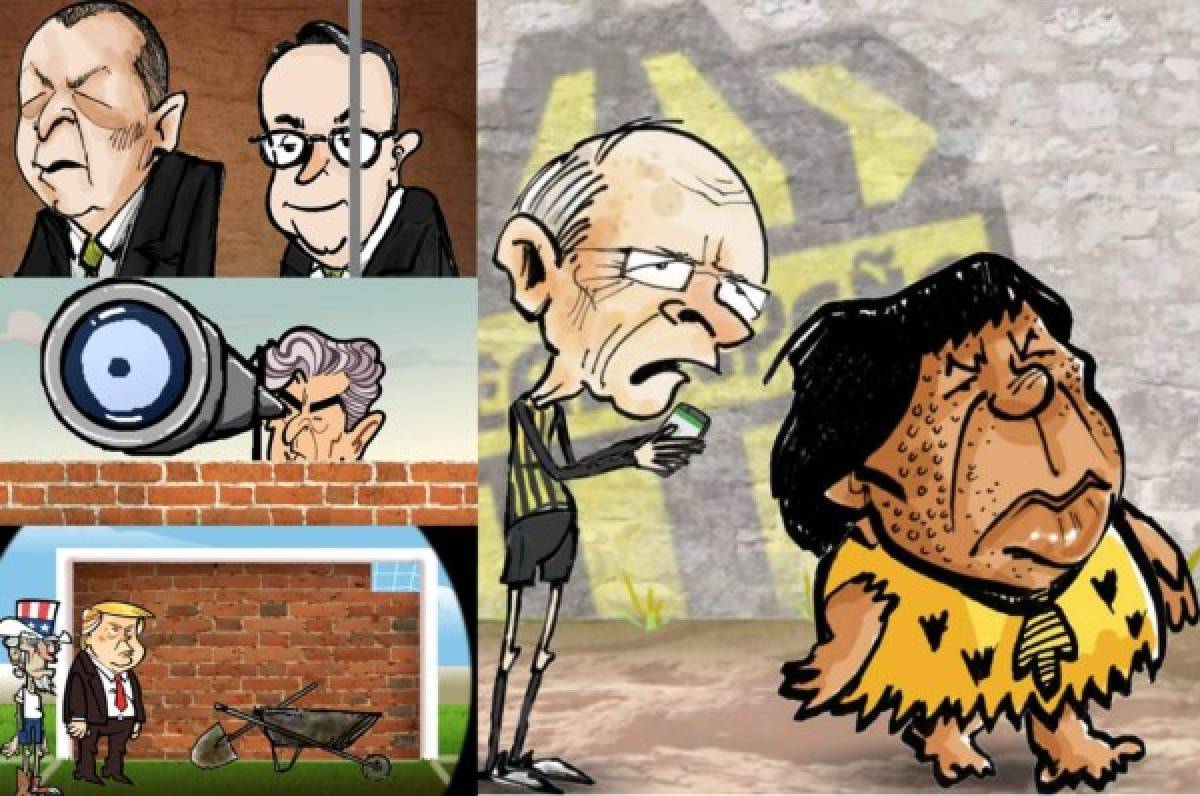 Diez-Cómics: El muro de Donald Trump y Jorge Luis Pinto de espía