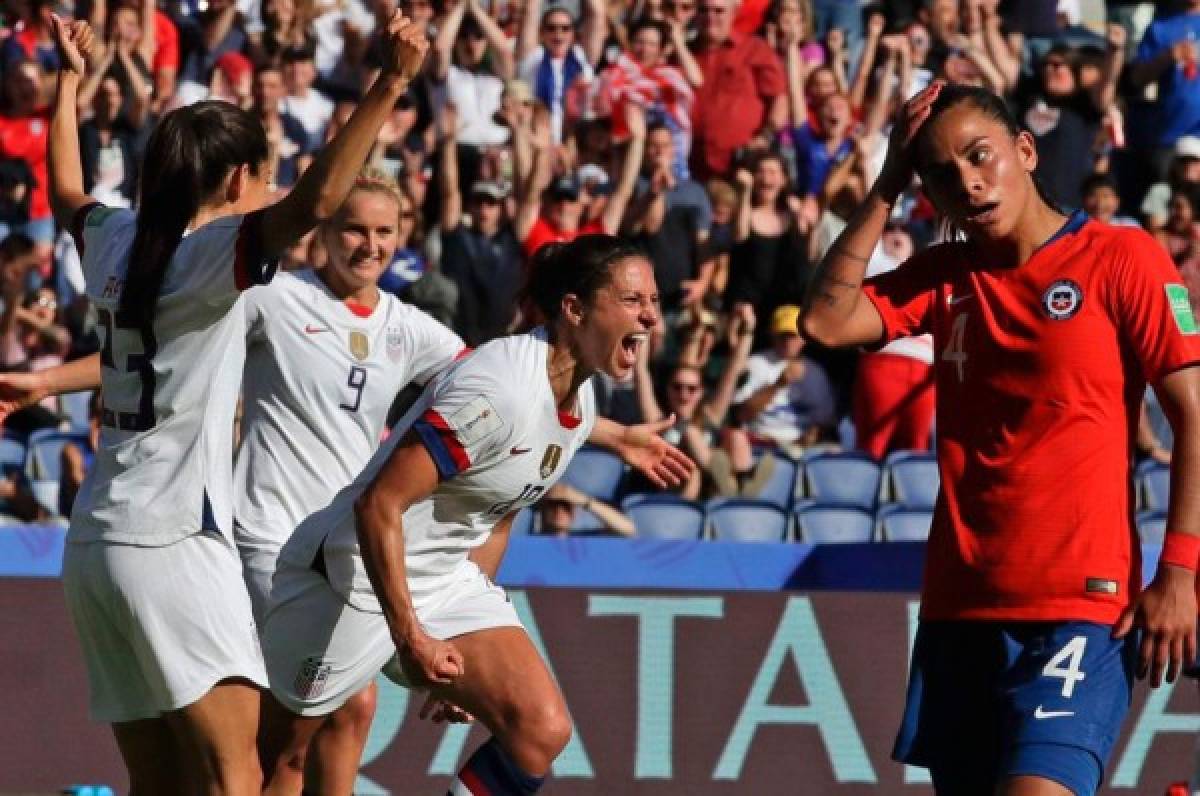 Mundial femenino: Estados Unidos golea a Chile y avanza a los octavos de final