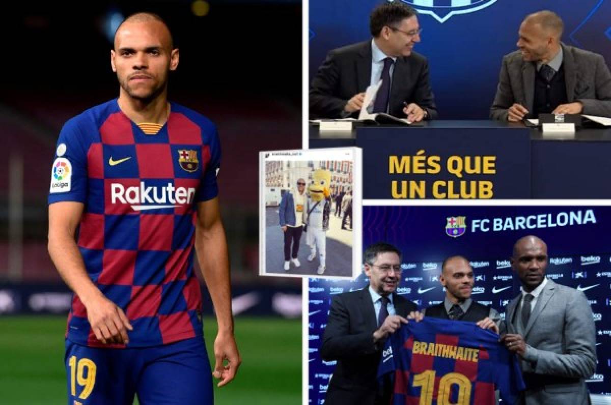 Así fue la presentación de Braithwaite con Barcelona: Sonrisas, magia y...¿es del Real Madrid?