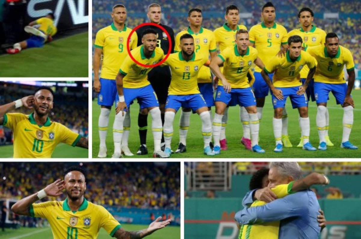 Gol, asistencia, abrazos y duro golpe: Así fue el regreso de Neymar con Brasil