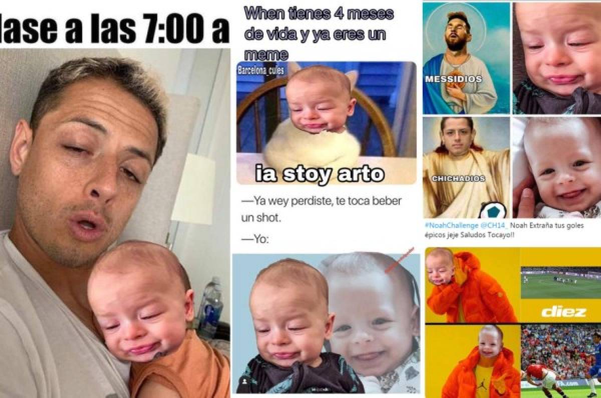 Chicharito Hernández busca el mejor meme para su hijo y las redes explotan