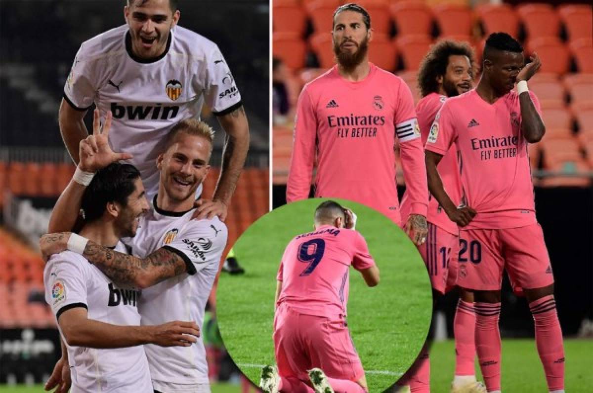 ¡Durísima derrota! Real Madrid es goleado por el Valencia con un hat-trick de penales incluidos en LaLiga