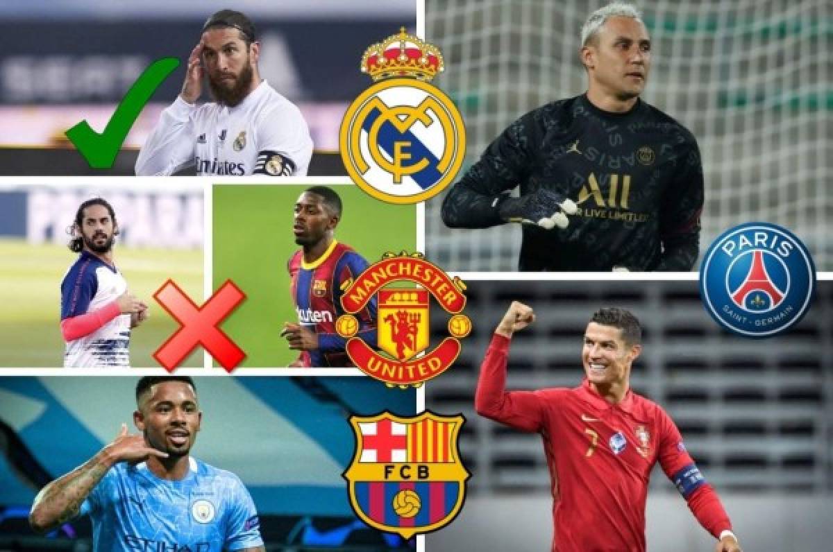 Mercado de fichajes: El destino de Cristiano Ronaldo, bombazo Sergio Ramos y baja en el Barça