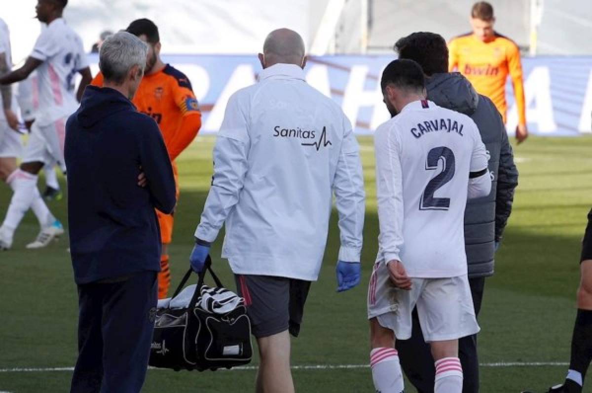 Malas noticias para Real Madrid: Carvajal se vuelve a lesionar, no duró ni 30 minutos