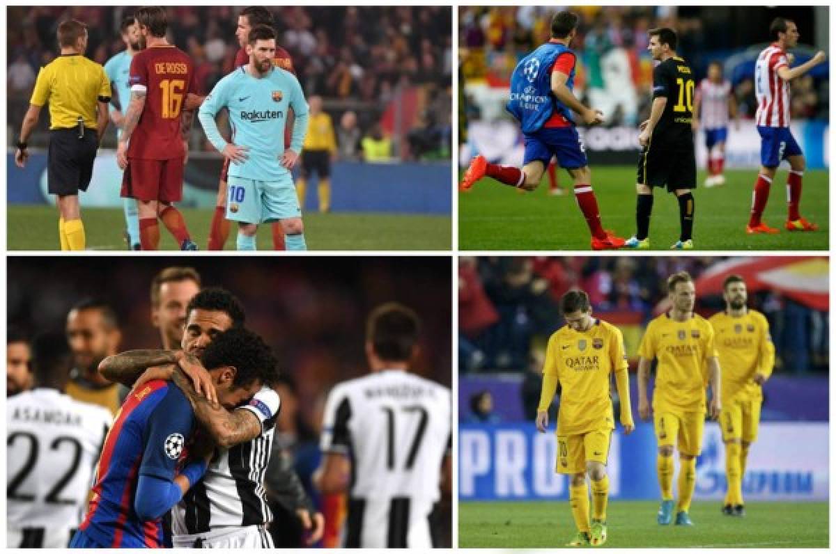 Las dolorosas eliminaciones del Barcelona en Champions en los últimos años