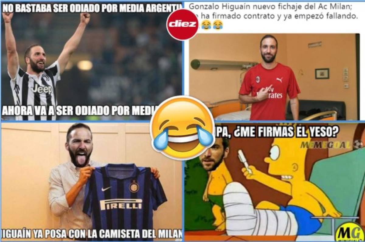 ¡No se salva! Higuaín y los divertidos memes tras su llegada al Milan