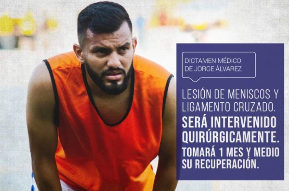 Jorge Álvarez será operado y es baja en Olimpia y la Sub-23 por mes y medio