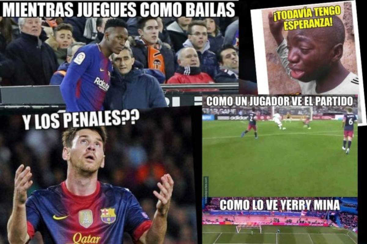 ¡Los memes atacan a Yerry Mina tras empate del Barcelona ante Getafe!