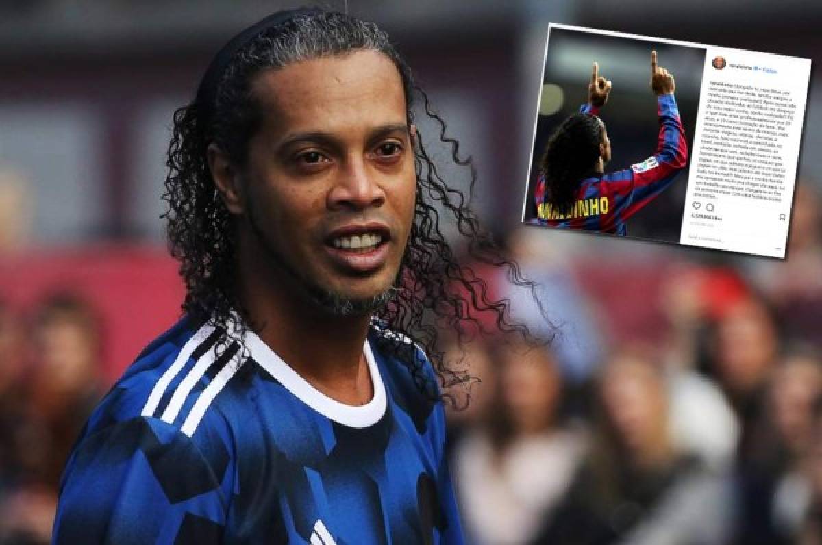 Las emotivas palabras de despedida de Ronaldinho: 'Gracias, vieja'