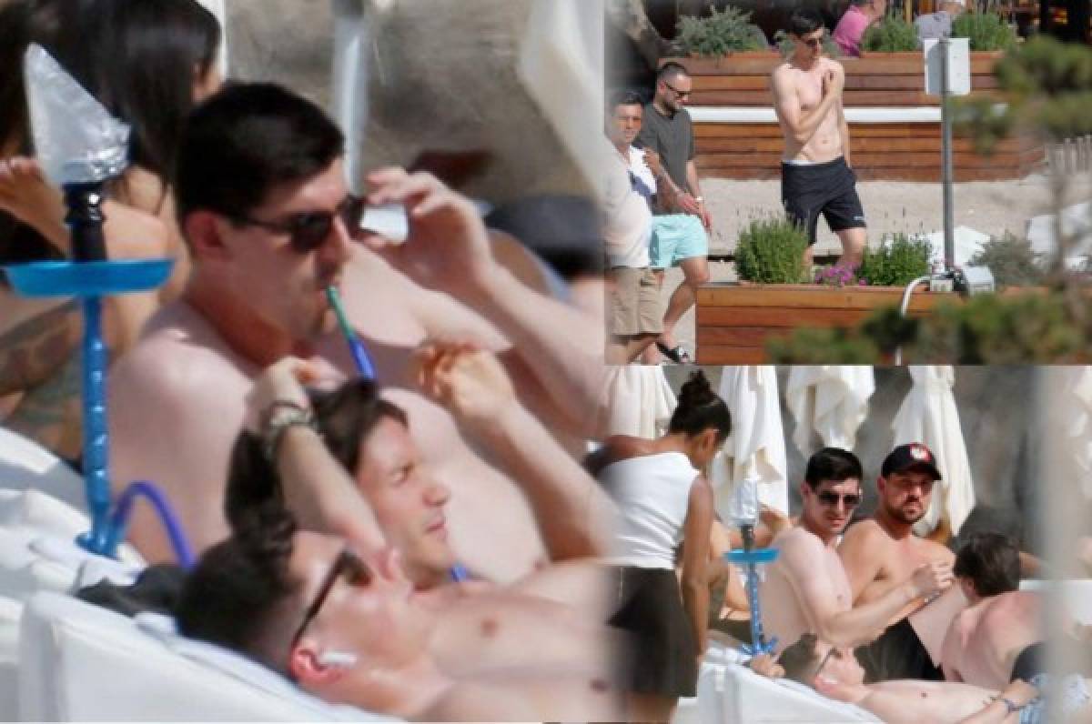 Thibaut Courtois es captado fumando en sus vacaciones de Ibiza