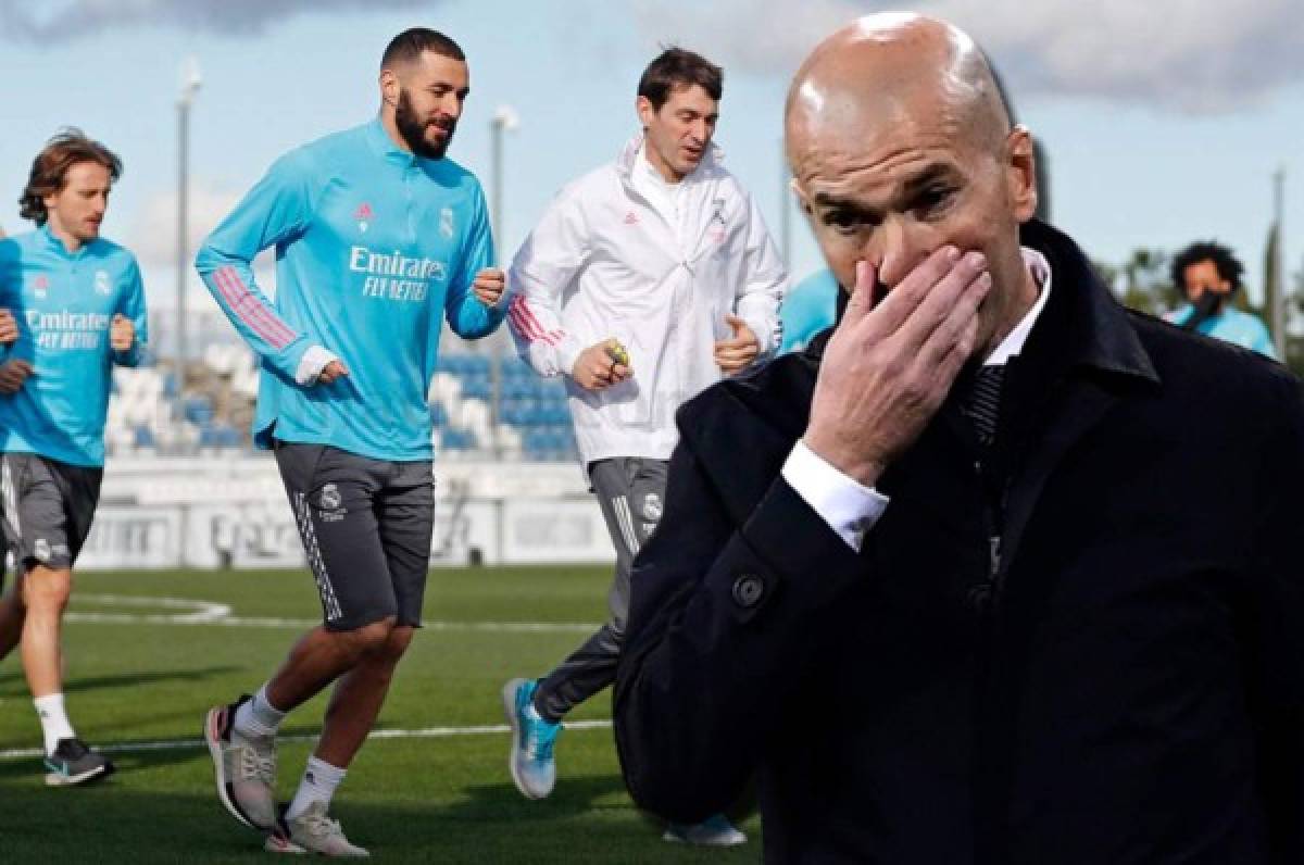 Pesadilla en el Real Madrid: Zidane se queda solo con 12 jugadores del primer equipo para el partido del martes