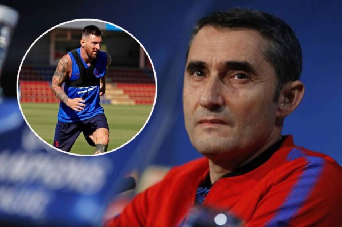 Ernesto Valverde: ''Decidiremos antes del partido si Messi puede jugar''