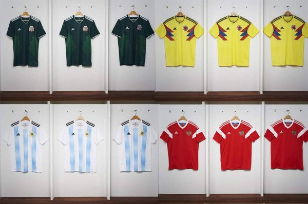 Las camisas que usarán las selecciones en el Mundial de Rusia 2018