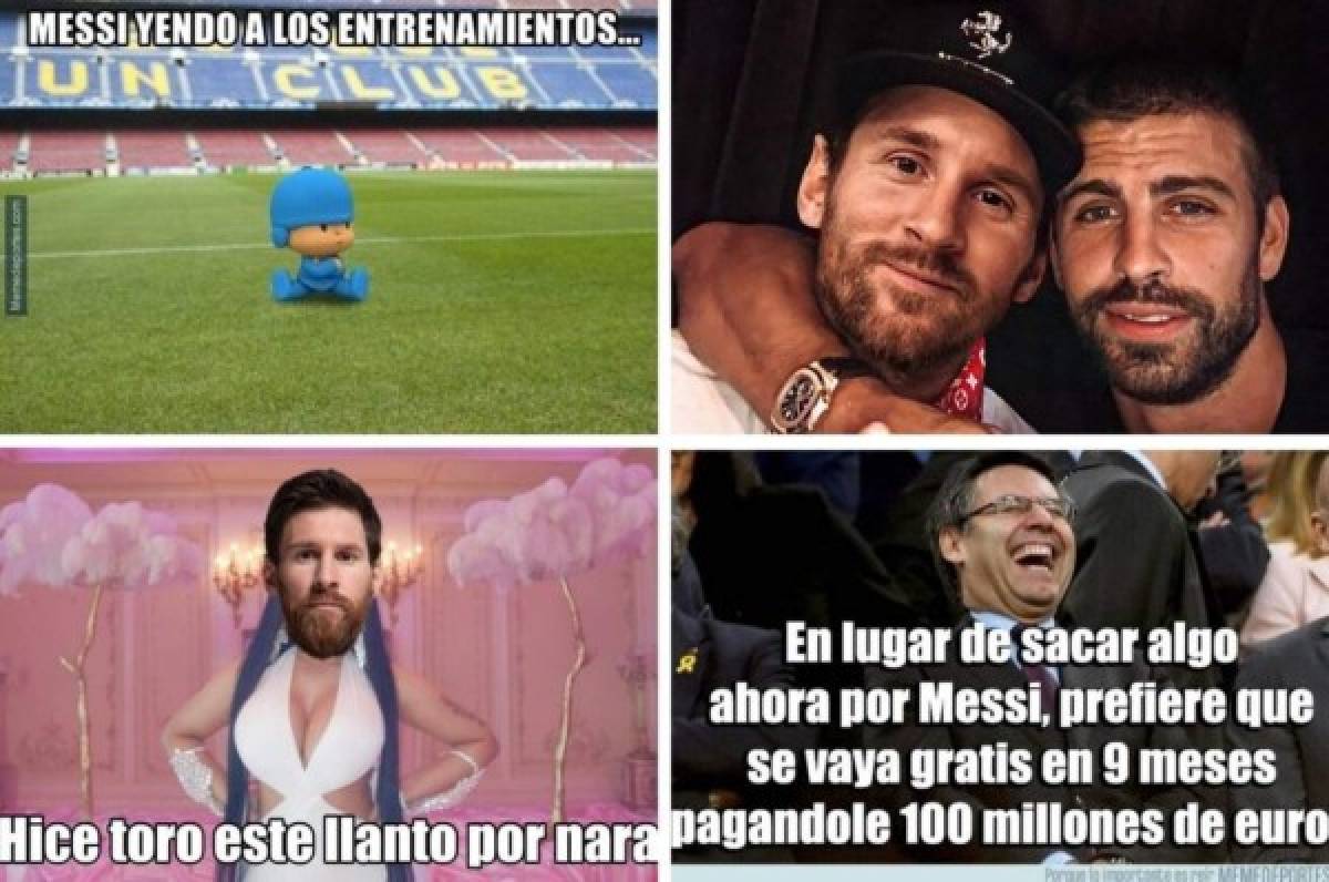 Los memes destrozan a Messi tras anunciar su decisión de quedarse en el Barcelona