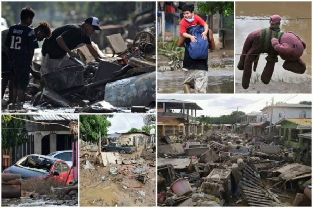 Destrucción y llanto: el calvario que se vive en La Lima tras las fuertes lluvias que dejó Eta e Iota