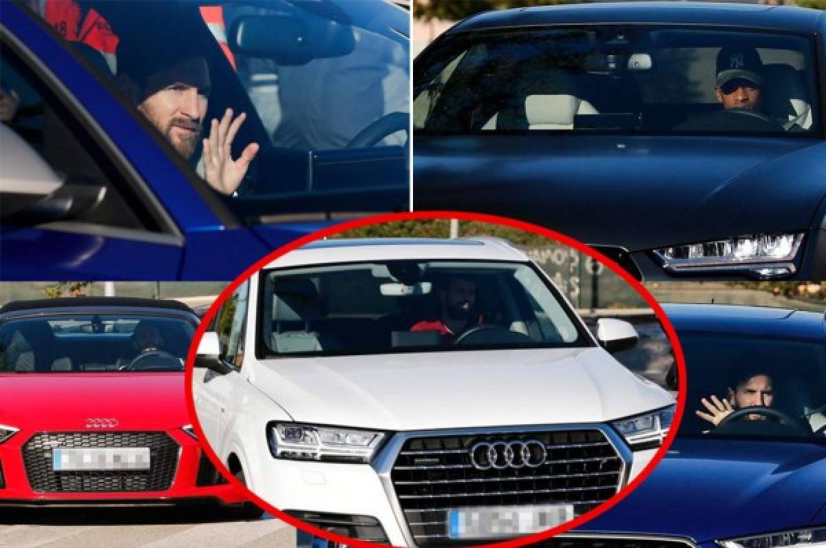 Los lujosos autos en que llegan jugadores del FC Barcelona a los entrenamientos