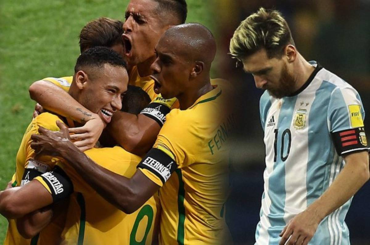 Brasil y Neymar bailan y humillan a Argentina y Messi