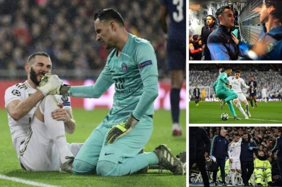 Fotos: El cariño a Keylor Navas en el Bernabéu, frío saludo con Courtois y el sufrimiento de Hazard