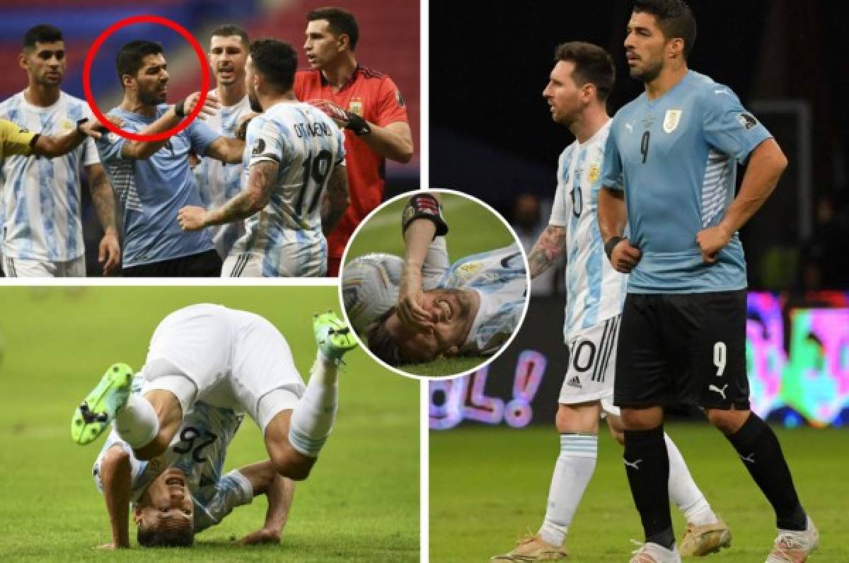 Copa América: Encontronazo de Luis Suárez y el intenso dolor de Messi en el Argentina-Uruguay