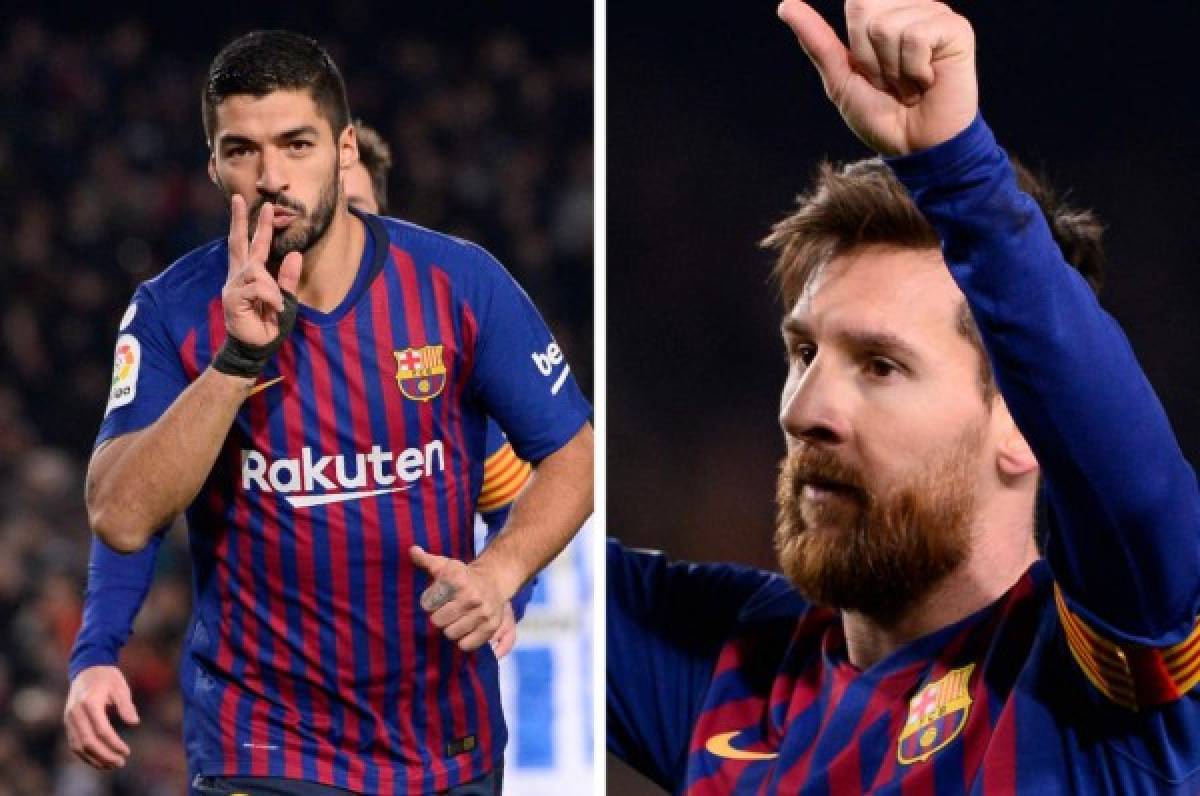 Luis Suárez y Lionel Messi mantienen su lucha personal en la tabla de goleadores en España
