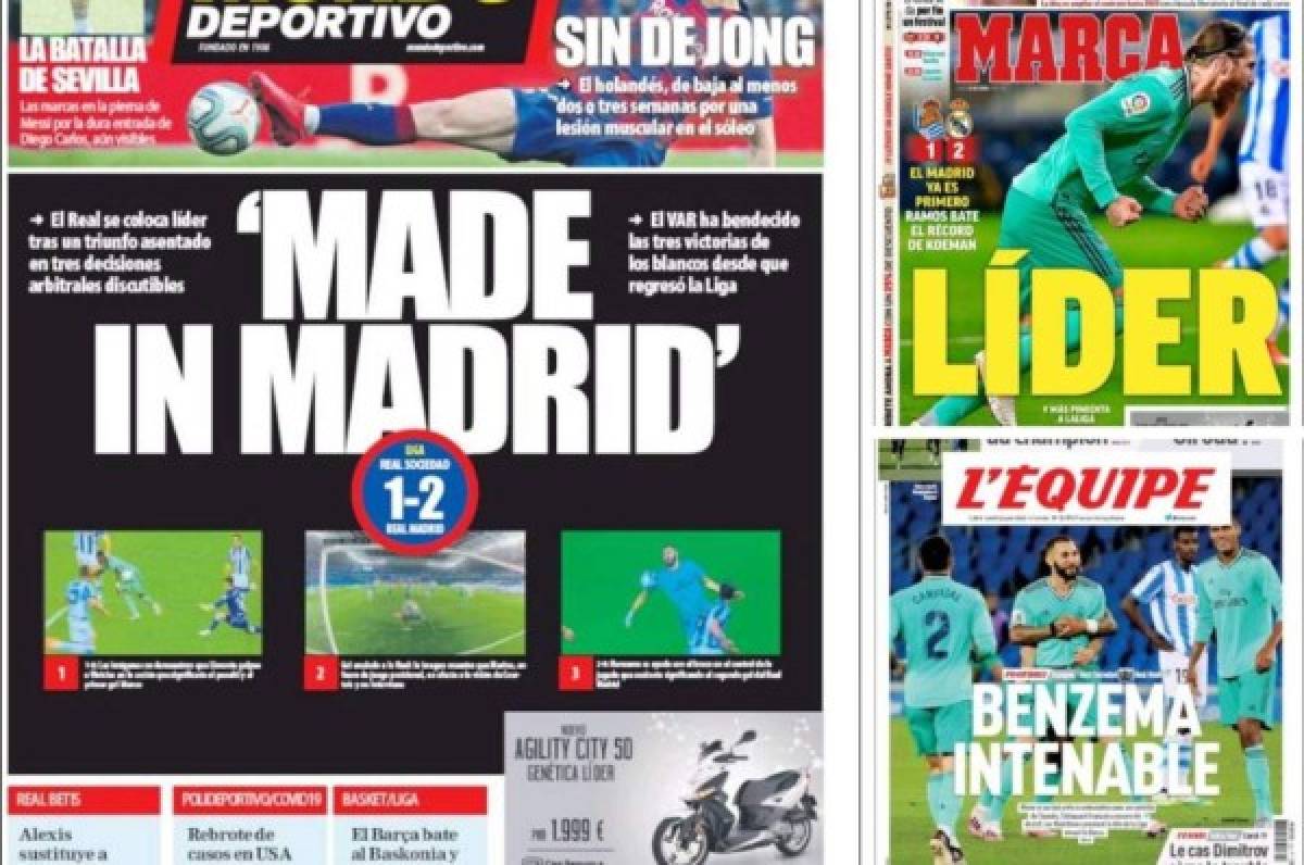 Las polémicas portadas del revuelo generado por el Real Madrid y el VAR en España