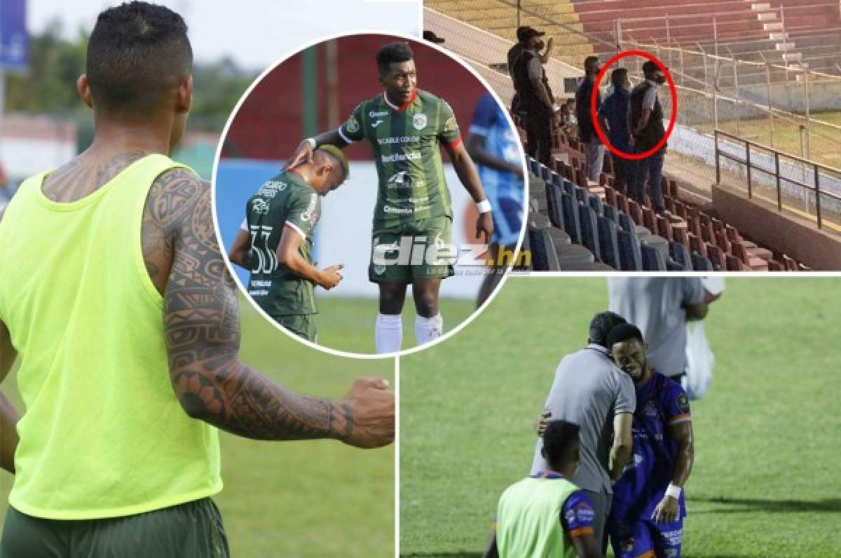 En fotos: Visita de lujo en el Vida-Motagua; el acrobático festejo de Omar Rosas y el cariñito de Nazar a su goleador