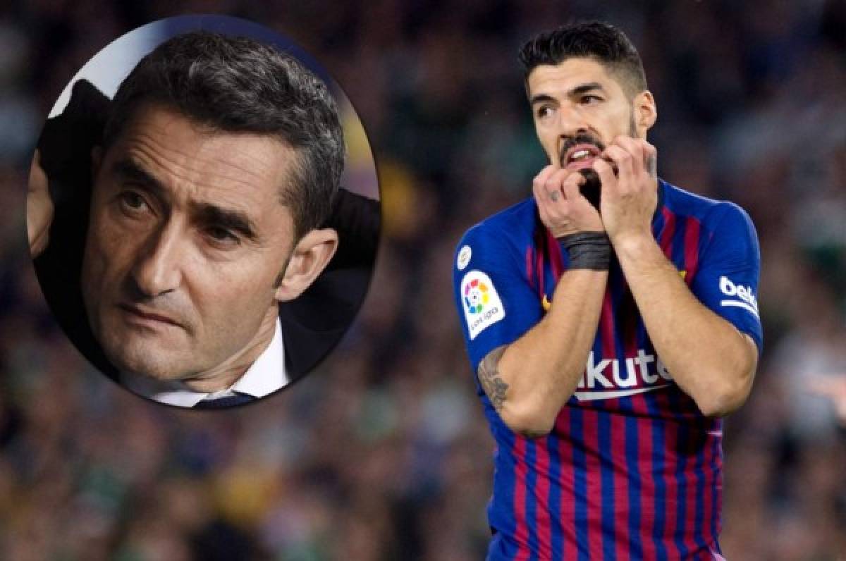 Preocupación en Barcelona por lesión de Suárez; Valverde no da buenos augurios