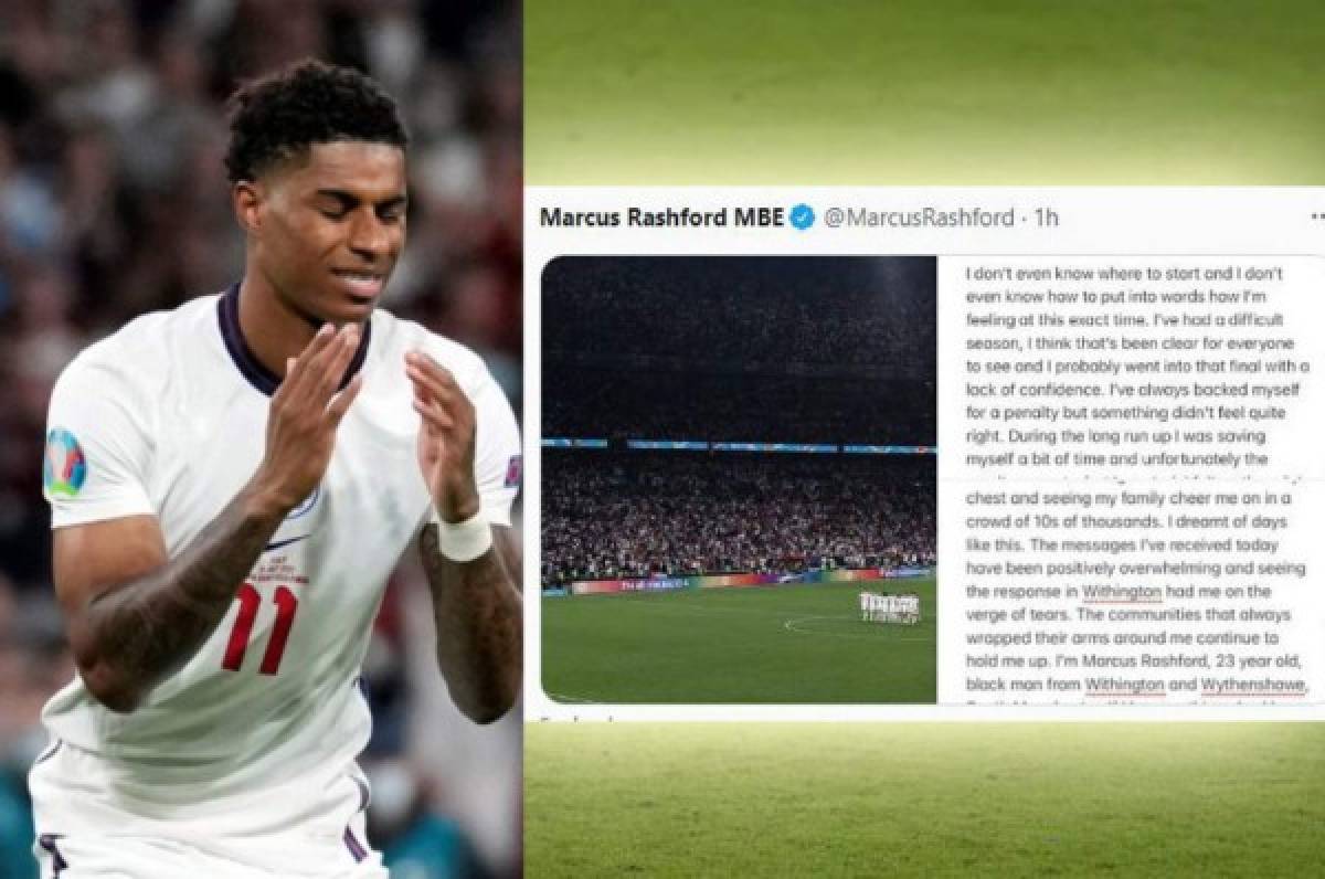 La desgarradora carta de Marcus Rashford tras perder la final de la Eurocopa y ser uno de los señalados; responde a los insultos racistas