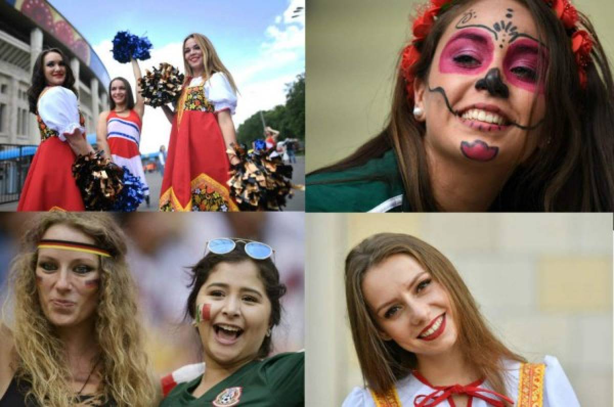 ¡Solo bellezas! Alemanas y mexicanas se roban las miradas en el Luzhniki Stadium