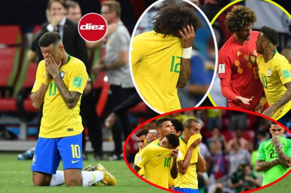 NO SE VIO EN TV: Desgarrador llanto de los brasileños; bronca entre Neymar y figura belga