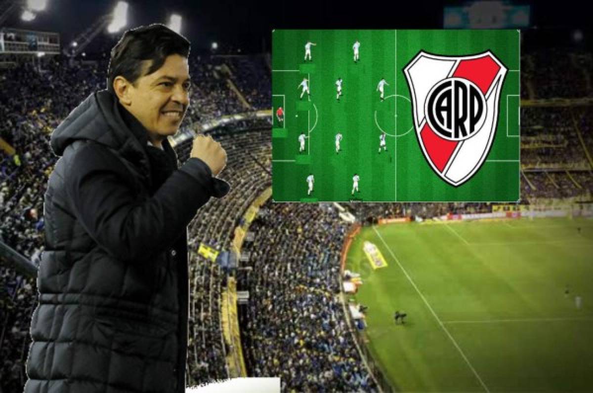 El 11 titular de River para asaltar la Bombonera en la final de ida de la Copa Libertadores ante Boca