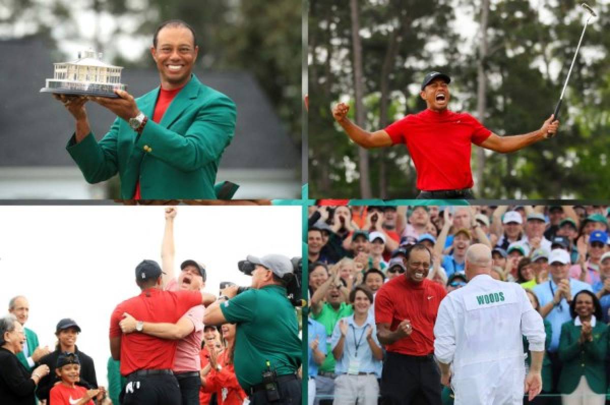 ¡Emotivo festejol! Así celebró Tiger Woods después de 11 años sin ganar un Masters