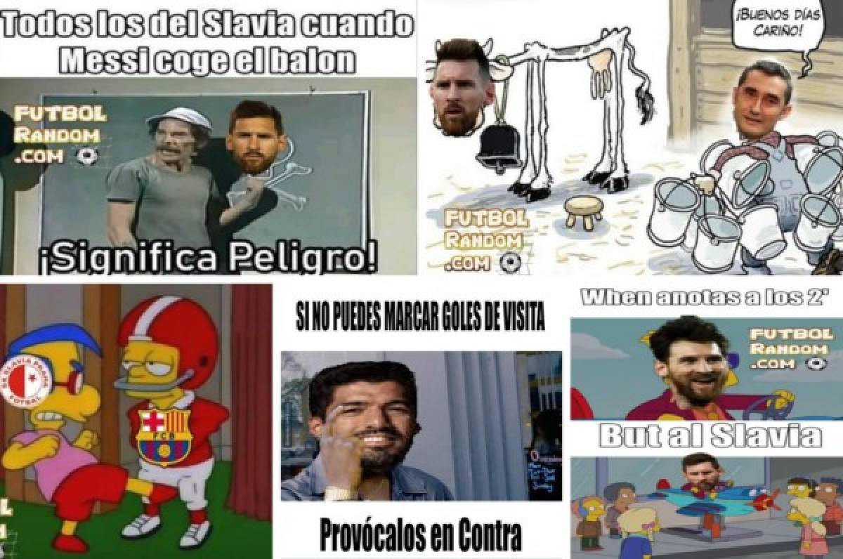 Lionel Messi, víctima favorita de los memes tras el sufrido triunfo del Barcelona ante el Slavia