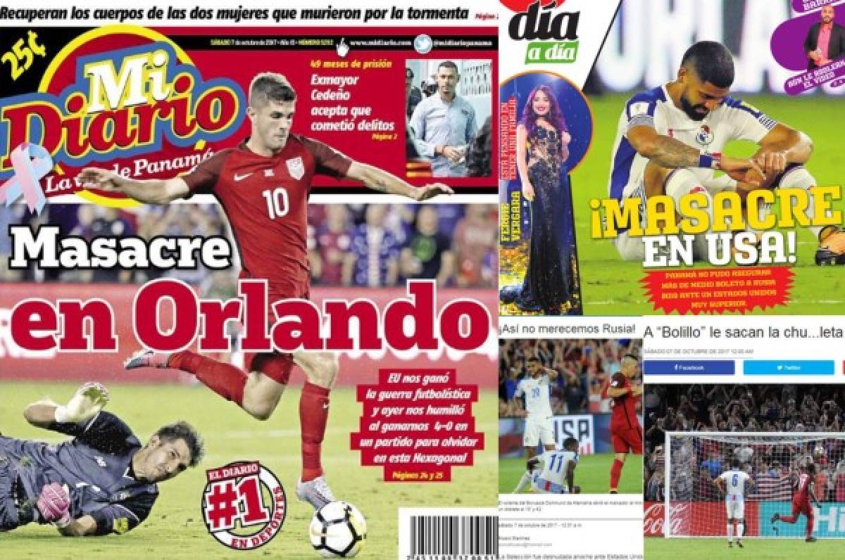 Portadas de diarios destrozan a selección de Panamá luego de goleada ante EEUU