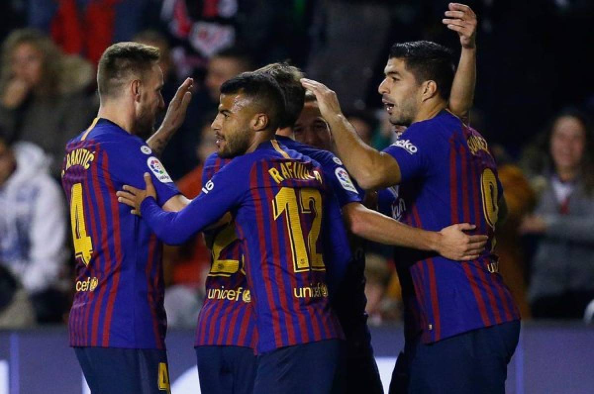 Barcelona, con gol de Luis Suárez, derrota al Rayo Vallecano.
