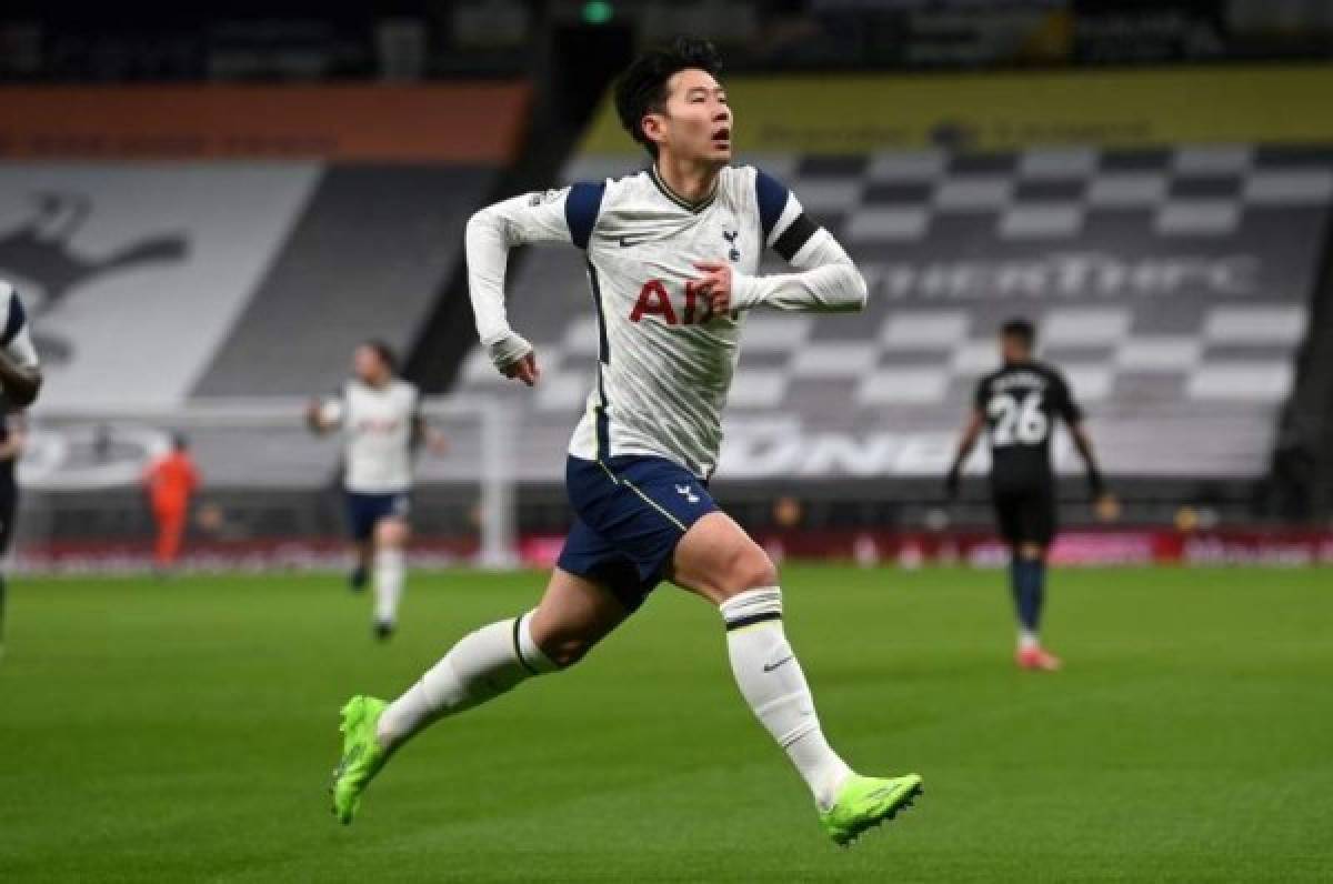 El Tottenham está venciendo al Manchester City con gol de Son.