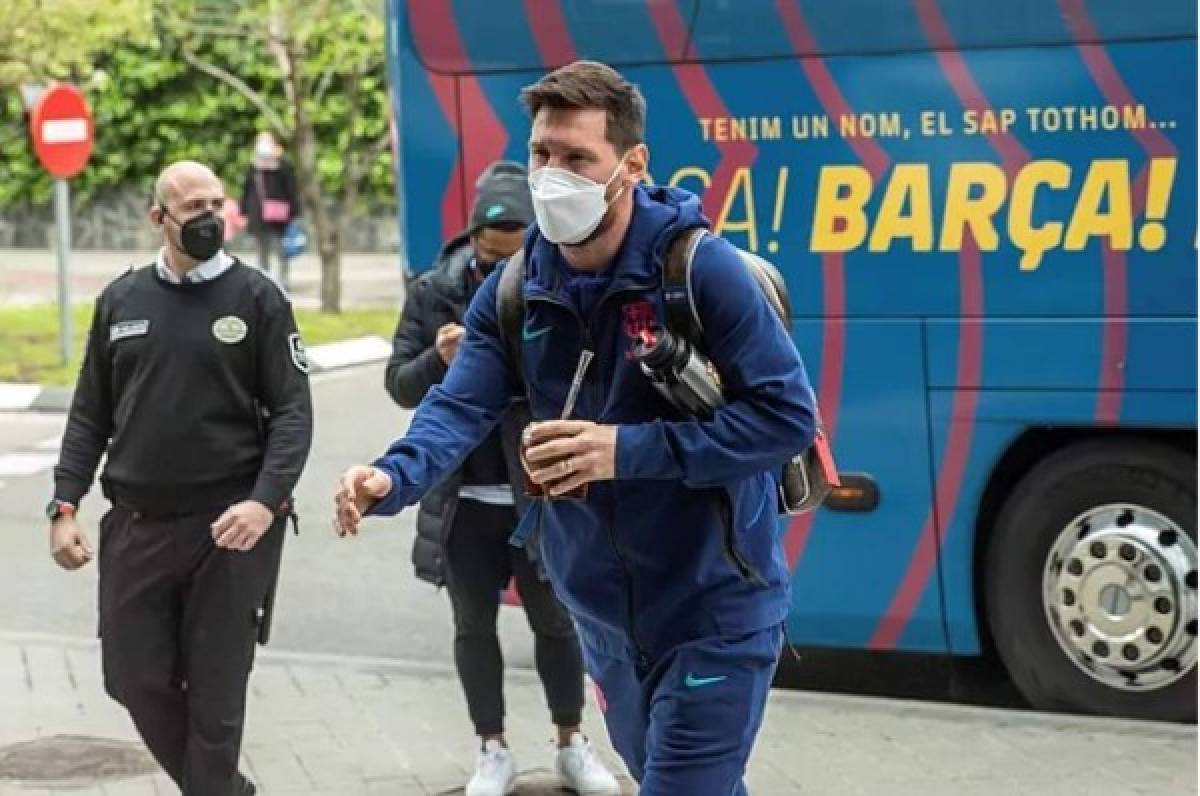 Messi con fiel acompañante y los dos regresos: Así fue la llegada de Barcelona a Madrid para el Clásico español