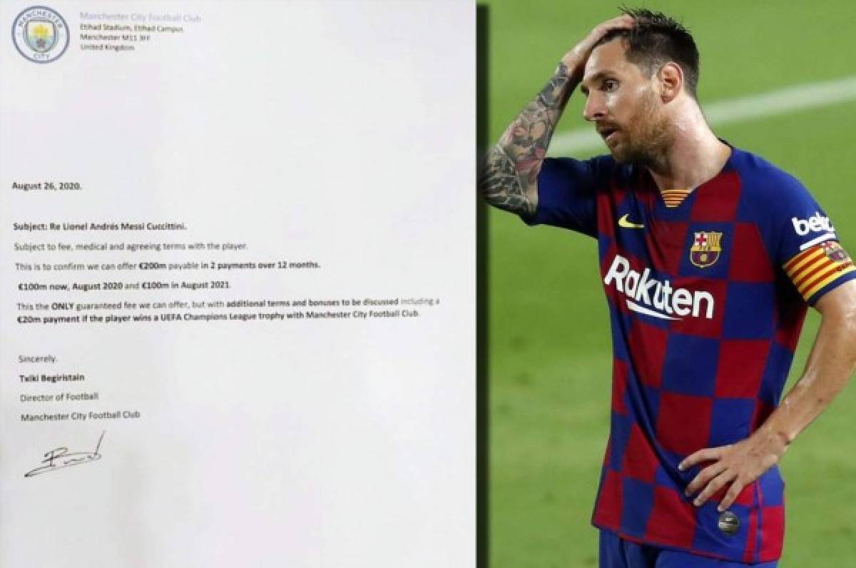La oferta 'fake' del Manchester City por Messi que se hizo viral en redes sociales