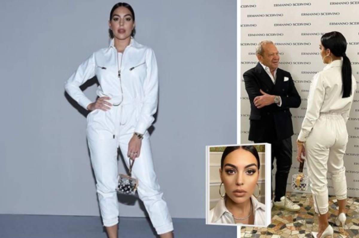 Sin Cristiano Ronaldo y con un gran sustituto, Georgina Rodríguez brilló en el Milan Fashion Week