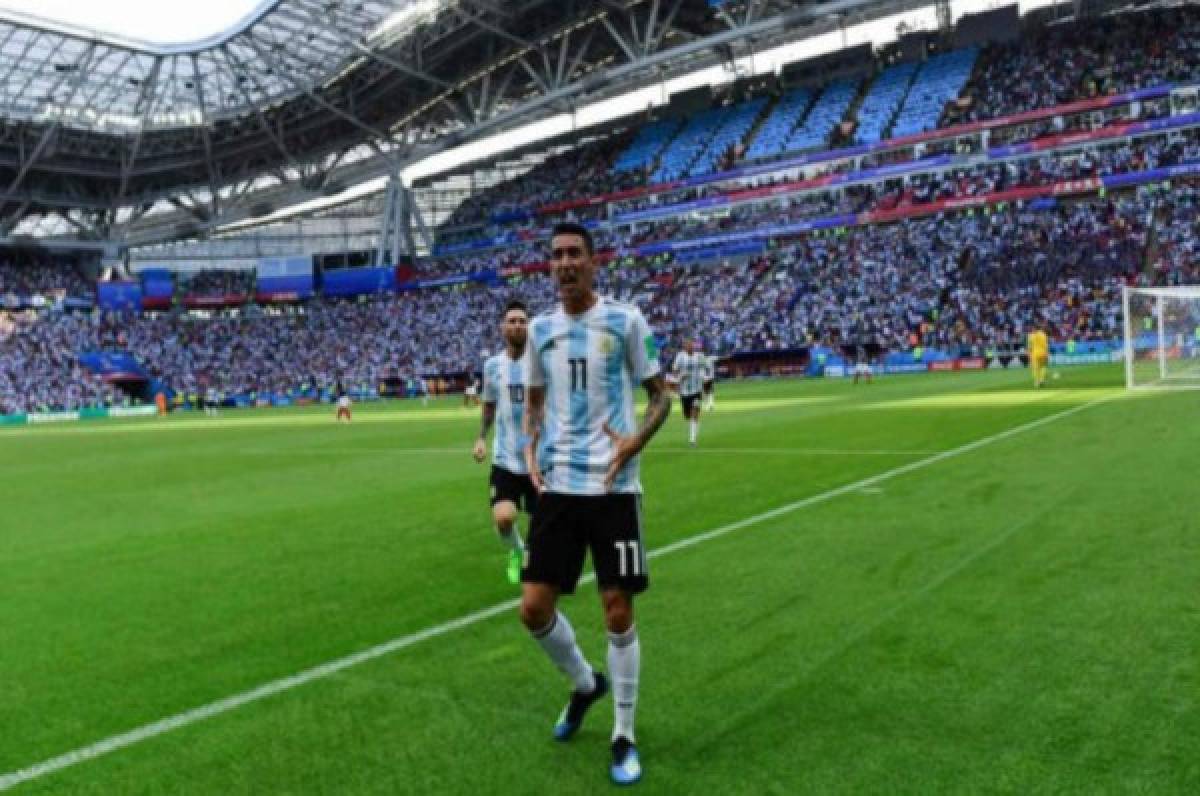 Polémica celebración de Di María tras su golazo en el Argentina-Francia
