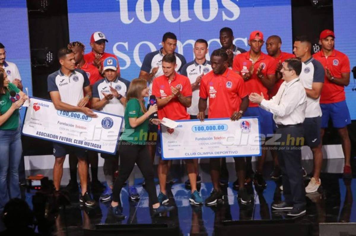 Jugadores de Olimpia y Motagua se unen con el donativo a la Teletón