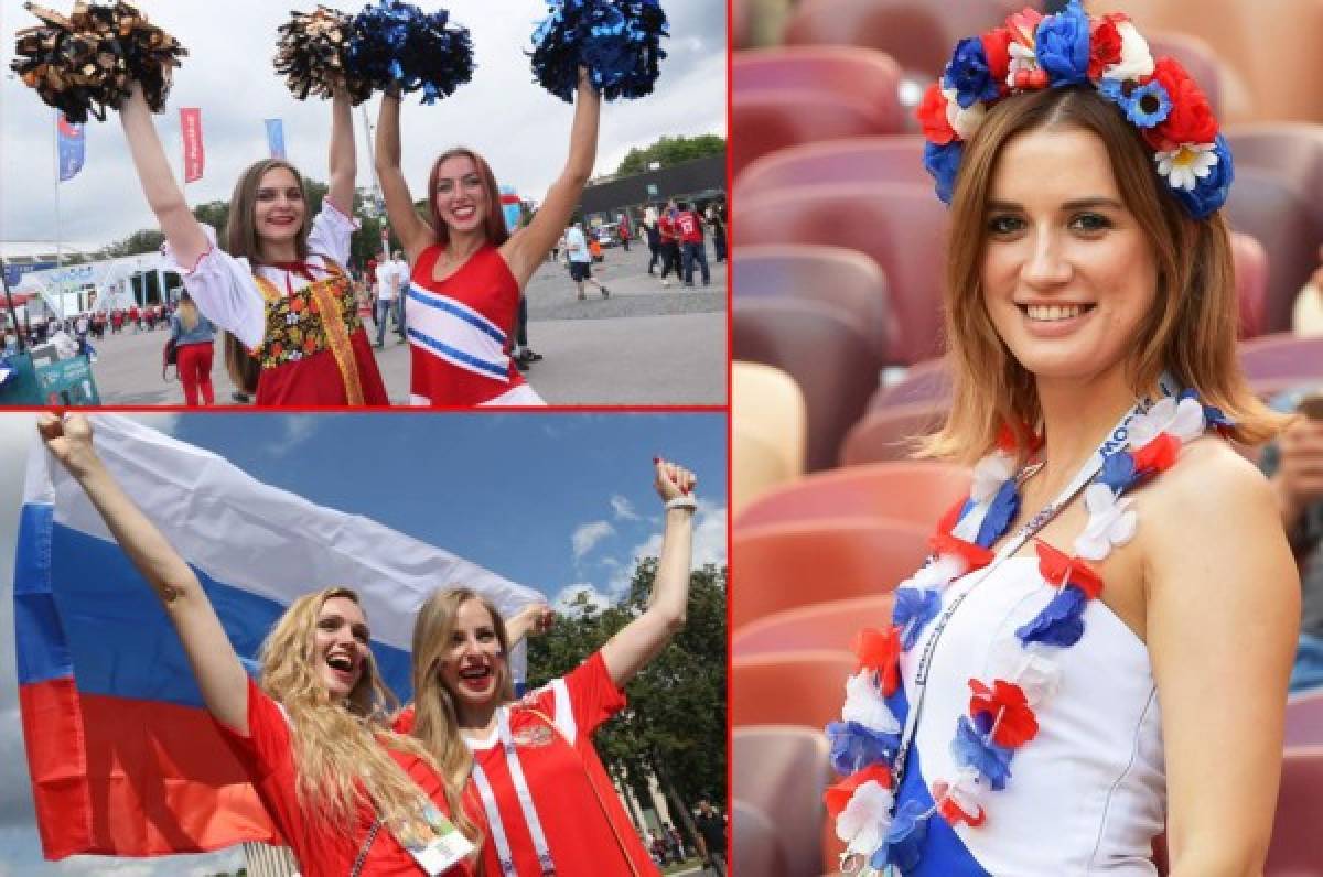 España y Rusia llevan muchas lindas chicas al juego de octavos del Mundial