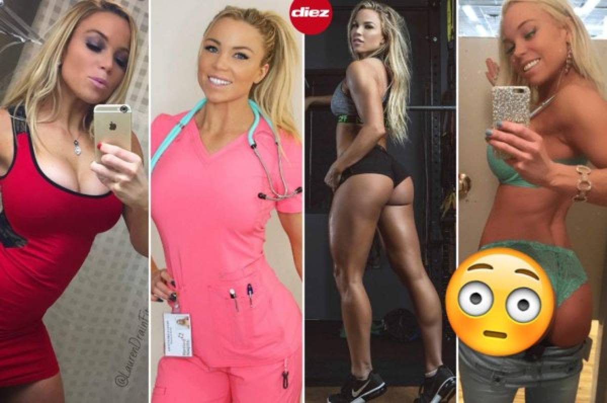 INFARTANTE: Lauren Drain, la sexi enfermera fitness que está incendiando todas las redes