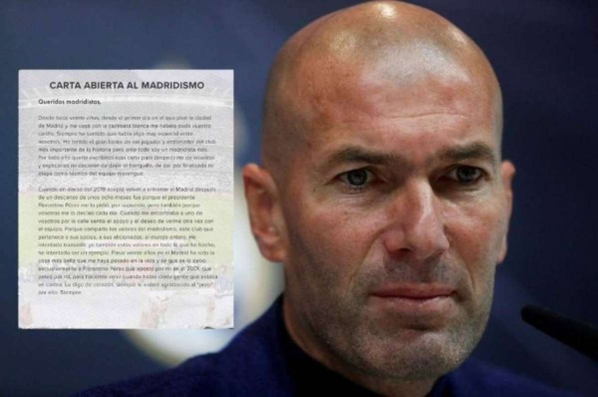 La carta abierta de despedida de Zidane para el madridismo: 'Siempre seré uno de ustedes'