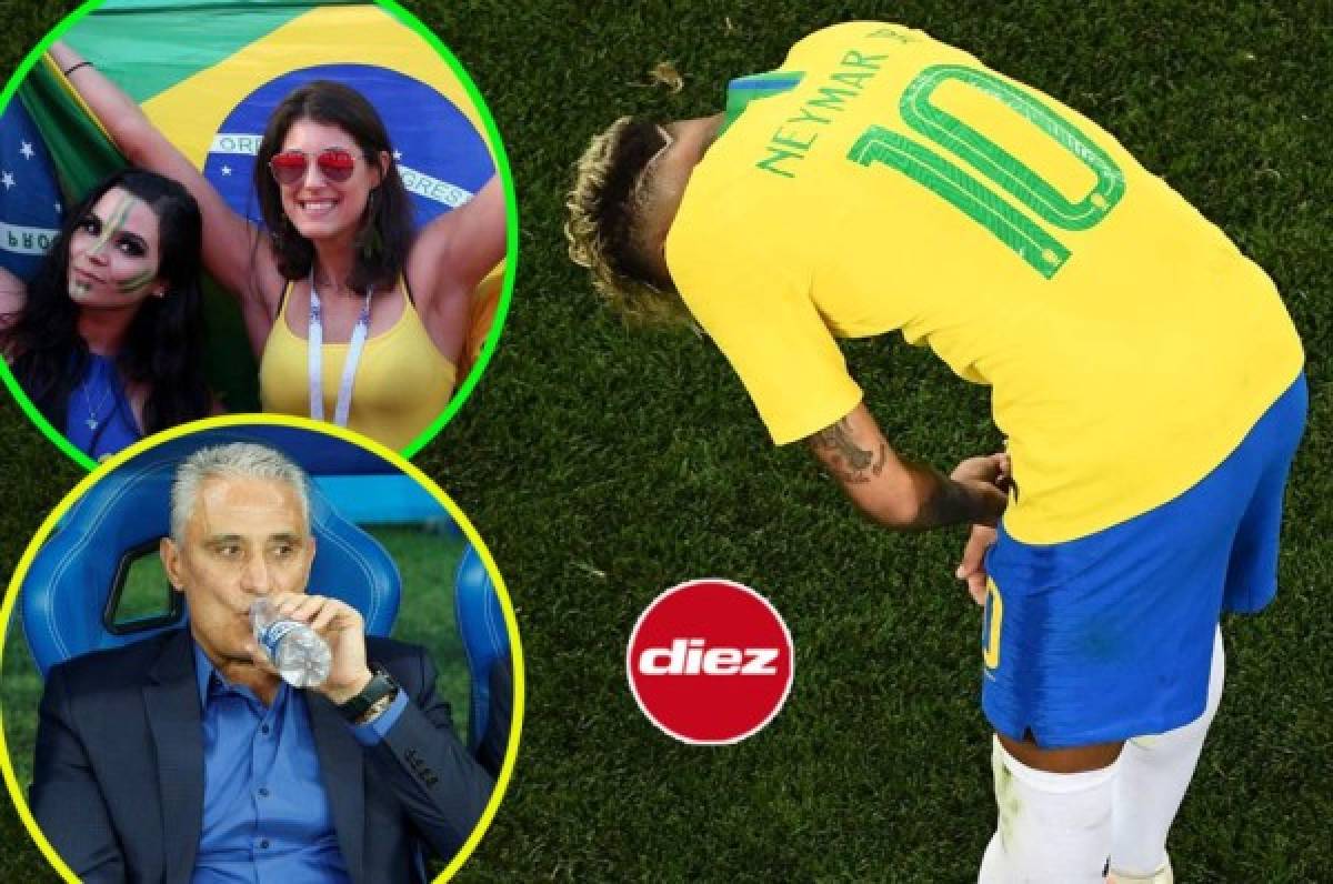 NO SE VIO EN TV: El terrible dolor de Neymar, las 'garotas' y la famosa selfie en el Brasil-Suiza