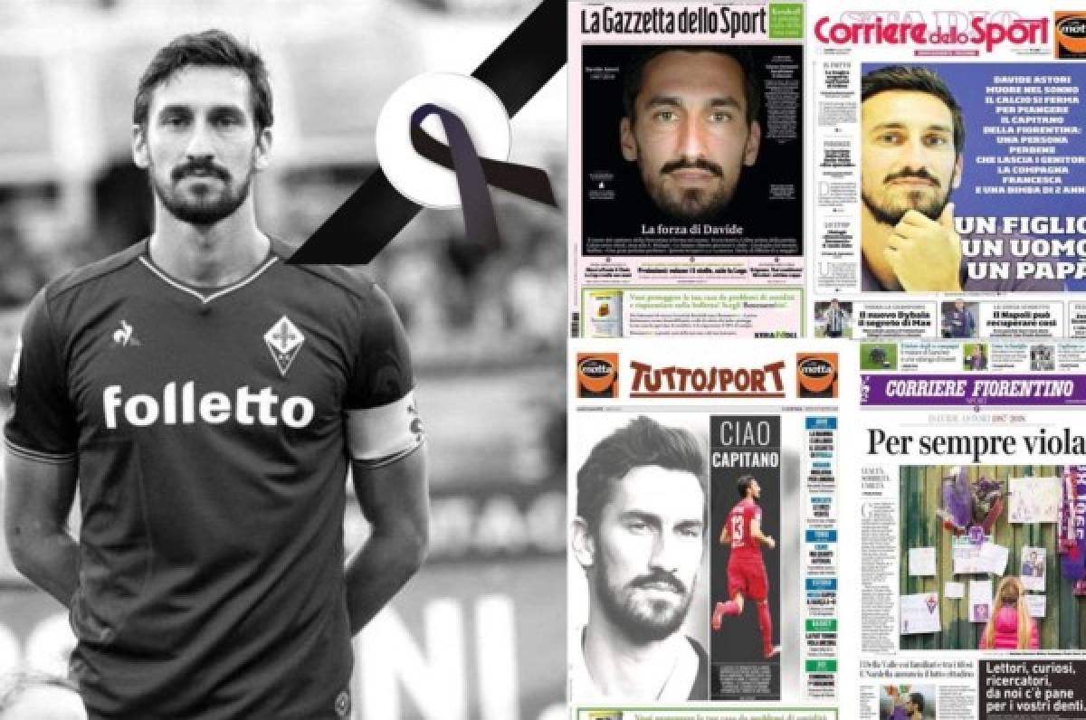 Así amanecieron los diarios en Italia tras la trágica muerte de Davide Astori