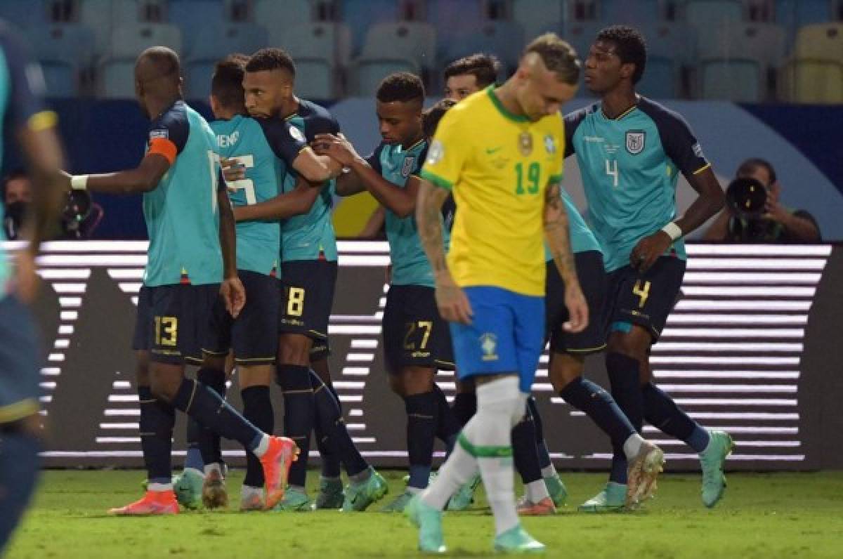 ¿En qué estaba pensando? Así fue captado Neymar en el Brasil-Ecuador y el tremendo 'oso' de Vinicius