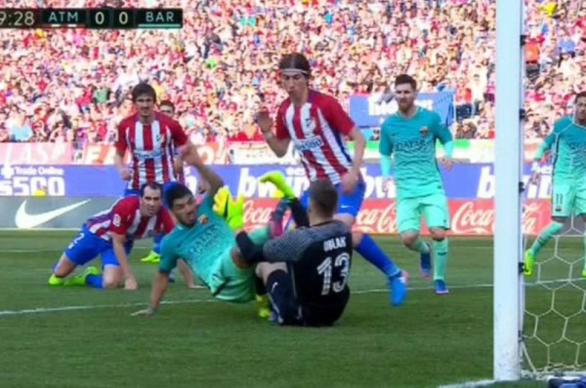 Polémica: El gol anulado a Luis Suárez ante Atlético de Madrid