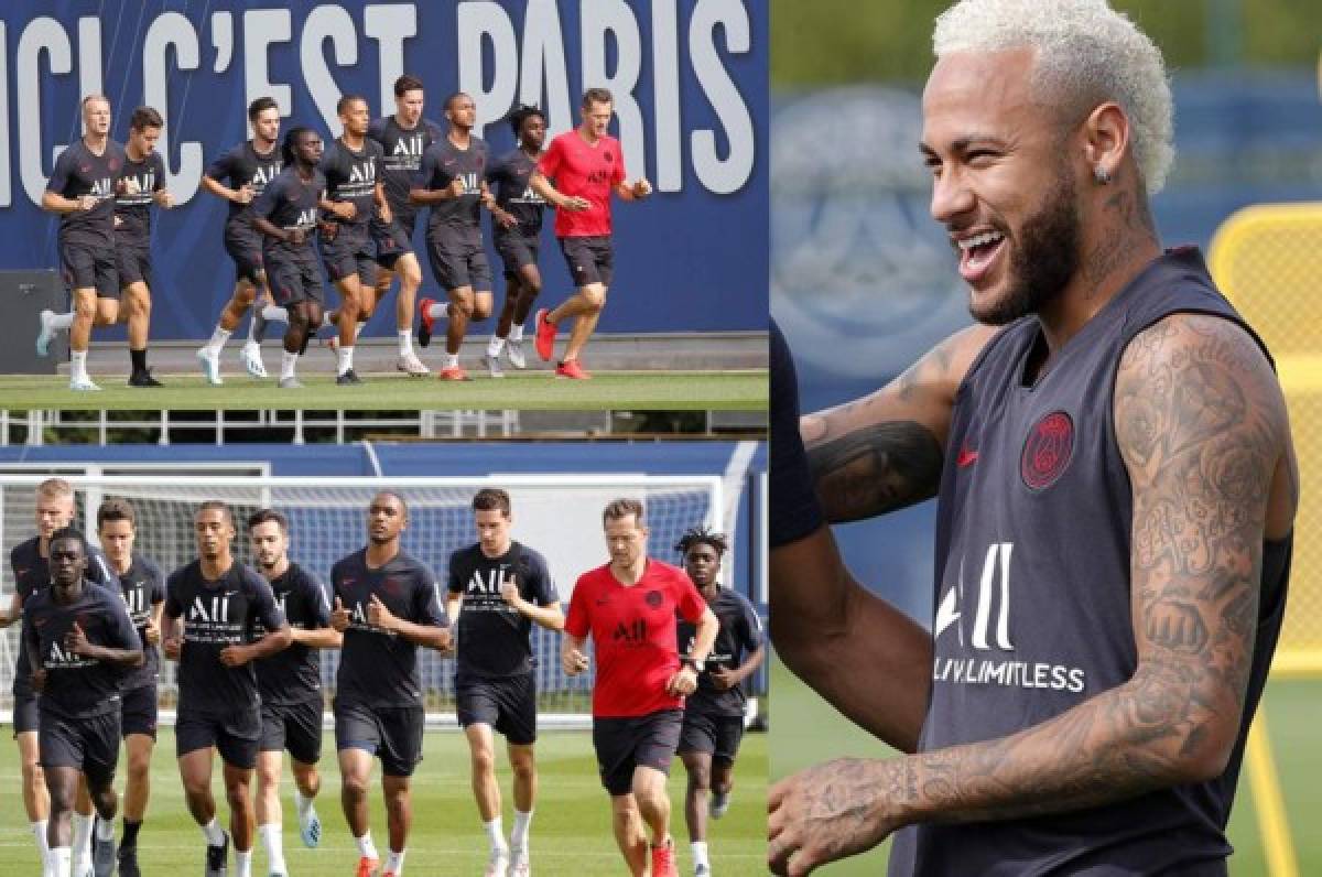 Fotos: Primer entreno de Neymar con el grupo del PSG y así fue recibido tras pedir su salida